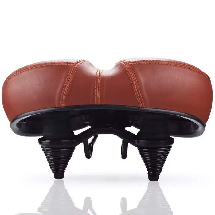 Selle vélo souple éponge épaisse - Coussin siège silicone longue distance - Absorption chocs à ressort confort route