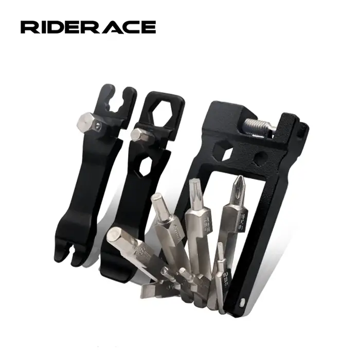Ensemble d'outils de réparation de vélo 20 en 1, clé à rayons hexagonaux pliable multifonction, outi