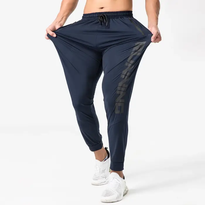 Pantalon survêtement gym homme fitness mince ajusté séchage rapide course entraînement