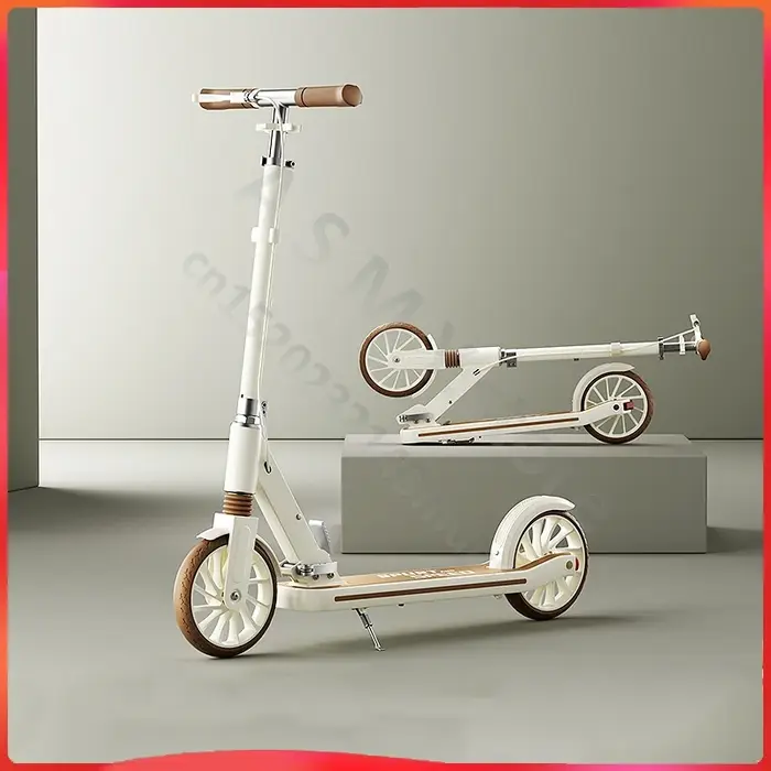 Trottinette pour enfants, vélo pliable, grande roue coulissante pour enfants, trottinette à deux roues pour adultes de 5 à 15 ans