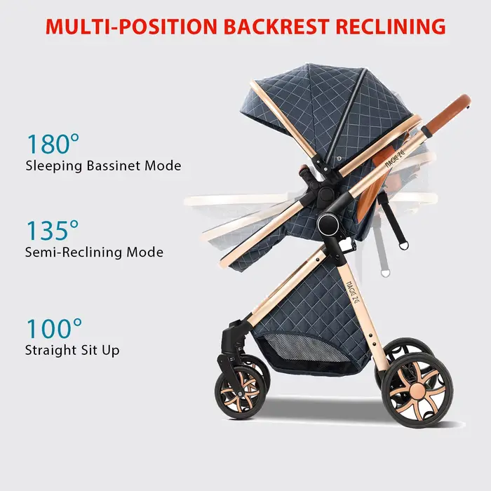 Warm 3 in 1 Baby Stroller with Car Seat Luxury Baby Pram High Landscape Infant Pushchair Lightweight
