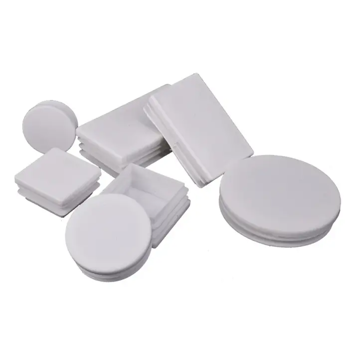 Embout obturateur carré en plastique blanc pour pied de chaise, insert rectangulaire, bouchons de tu
