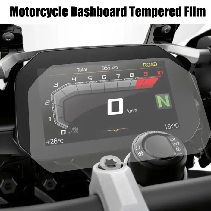 Film en verre trempé HD pour BMW R1200GS R1250GS / Adventure 2018-on C400X 2019 2020 F900R/XR S1000R