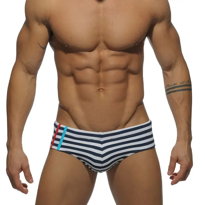 Superbody marque rayé maillots de bain sexy vente chaude maillots de bain boxeurs pour hommes maillo