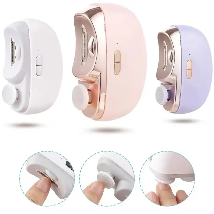 Coupe-ongles électrique 2 en 1, manucure, anti-éclaboussures, pour bébé, ciseaux à doigts et orteils