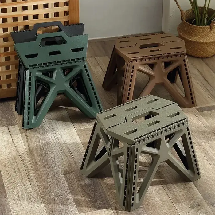 Chaise pliante portable, petit tabouret pliable durable à haute charge pour usage intérieur/extérieu