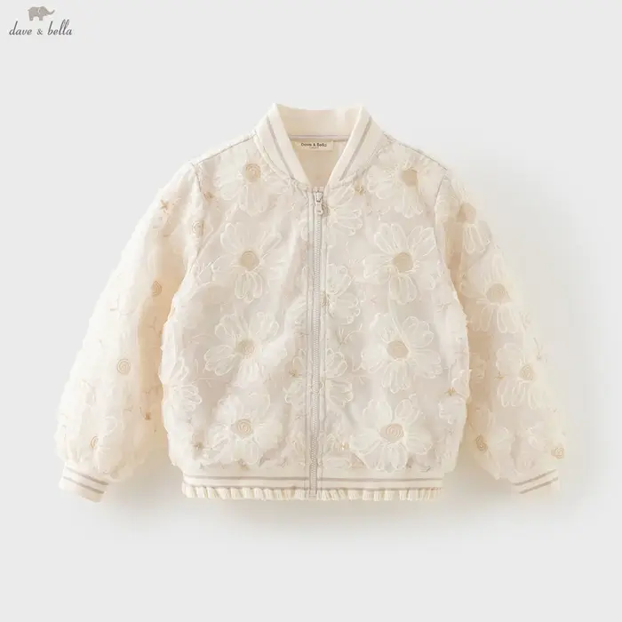 Dave Bella filles bébé Floral Baseball vêtements d'extérieur hauts printemps automne veste décontrac