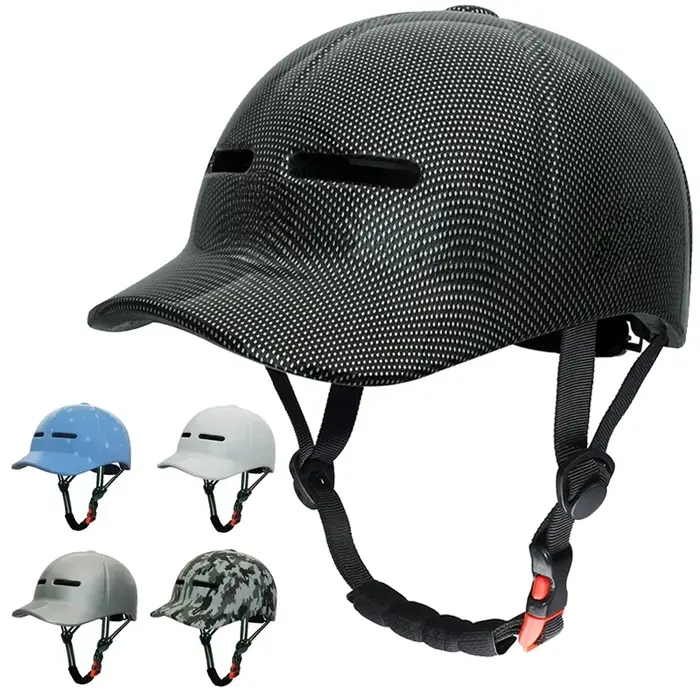 Casque de cyclisme urbain hybride à visière étendue pour vélos électriques cyclomoteurs et scooters sécurité style moderne confort