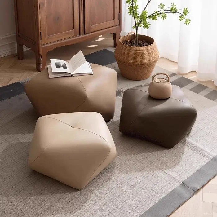 Pouf moderne simplicité faible changement chaussure jetée tabouret repose-pieds maison salon meubles
