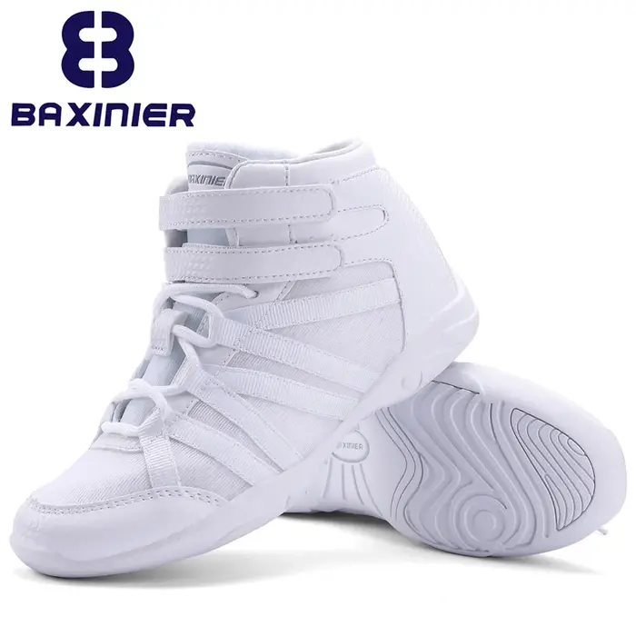 BAXINIER filles blanc haut Cheerleading chaussures léger jeunesse Cheer compétition baskets formatio