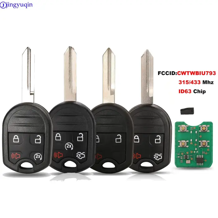 Jingyuqin clé de voiture à distance pour Ford Expedition Explorer Taurus Flex 315/433 MHz 4D63-80bit