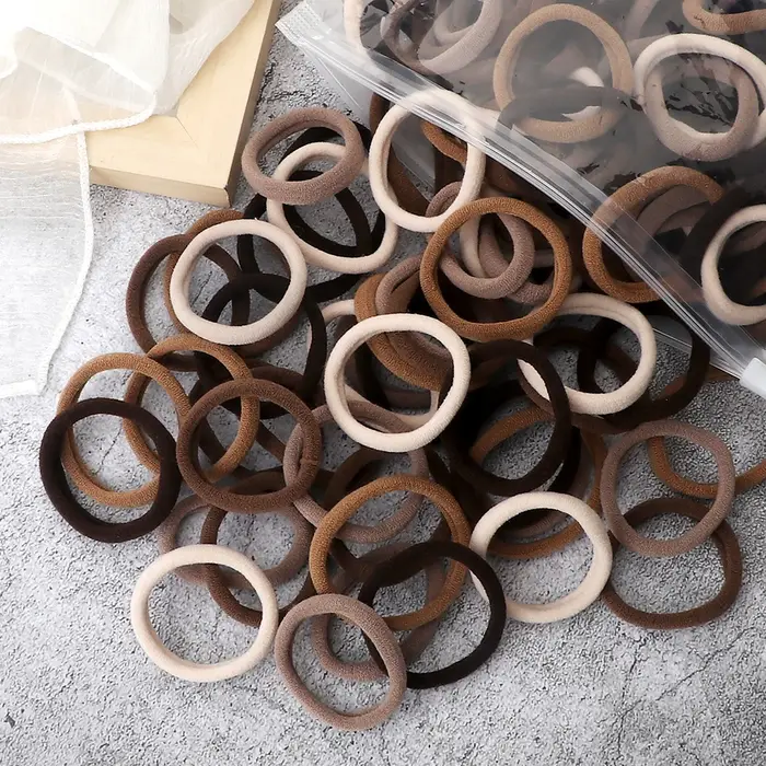 50 pièces femmes fille couleurs mélangées bandes de cheveux 4cm attaches de cheveux de base bandeau 
