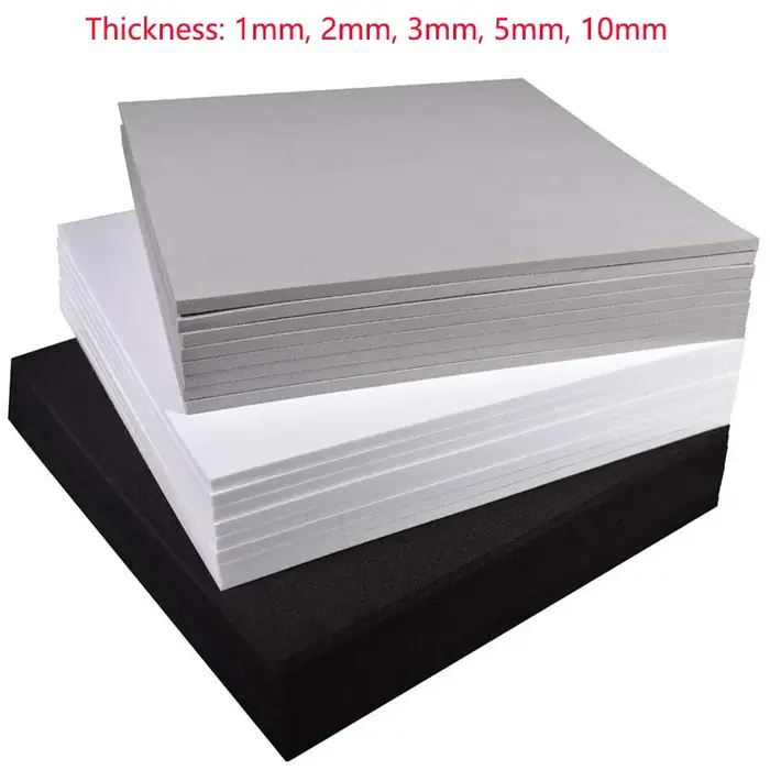 Feuille de mousse EVA épaisseur 1/2/3/5/10mm, 1 pièce, absorption acoustique et isolation phonique, 