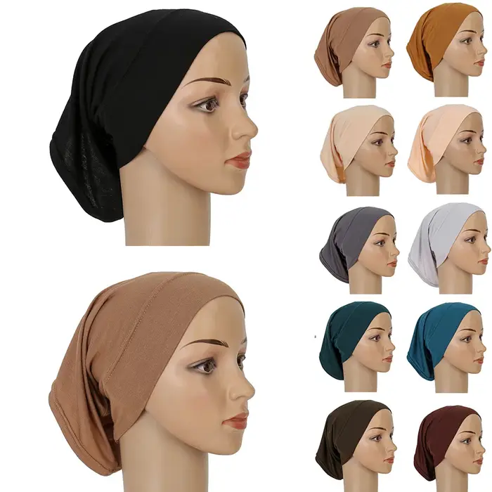 Coton Modal intérieur Hijab sous-capuchon musulman Turban Islam sous-écharpe Hijab Bonnet doux exten