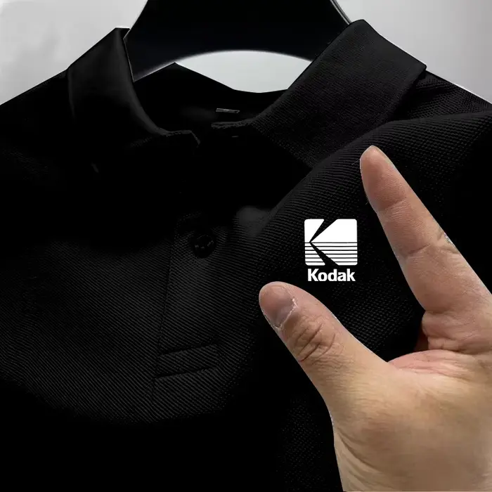 T-shirt à manches courtes respirant pour homme, de la marque Kodak, avec petit logo imprimé, pour l'