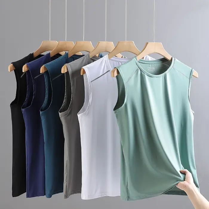 T-shirt d'été Ice inj pour homme, haut doux et confortable, respirant et absorbant la transpiration,
