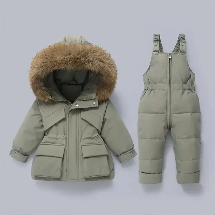 Parka d'hiver pour enfants, combinaison de ski pour filles, ensemble de vêtements pour bébé garçon, 
