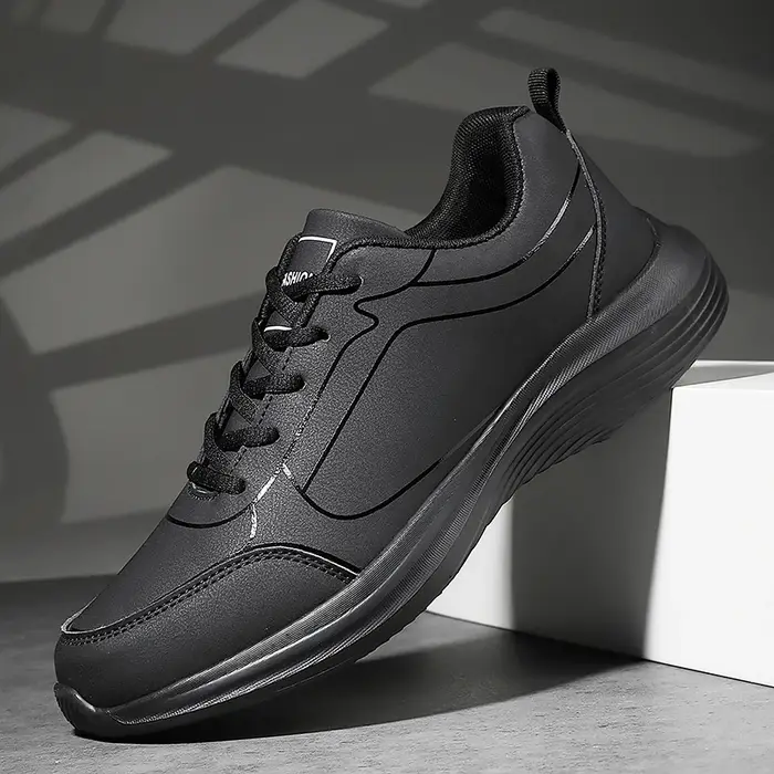 2025 nouveaux hommes légers baskets en cuir décontractées antidérapant respirant mâle chaussures de 