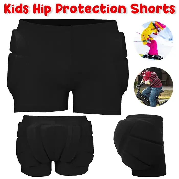 Short rembourré absorbant les chocs pour enfants, équipement de ski, hanche, fesses, pantalon de spo