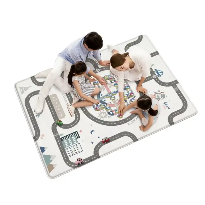 Tapis de jeu extra large pour nouveau-né non toxique et imperméable adapté intérieur extérieur développement moteur et sensoriel occasionnel usage quotidien et cadeau pour bébé