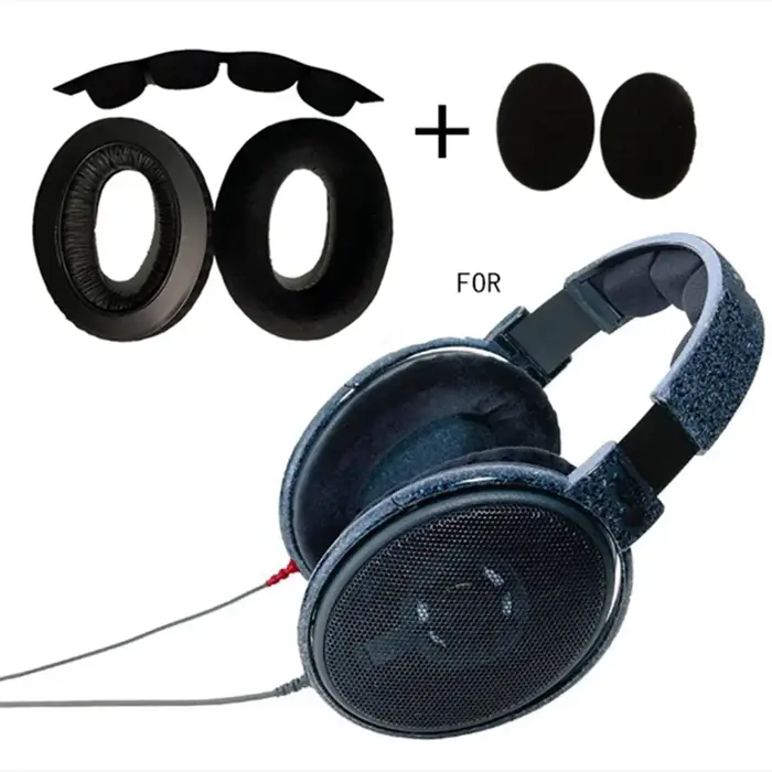 Coussinets d'oreille de remplacement en velours pour SENNHEISER HD650 HD600 HD580 HD660 S HD565 HD54