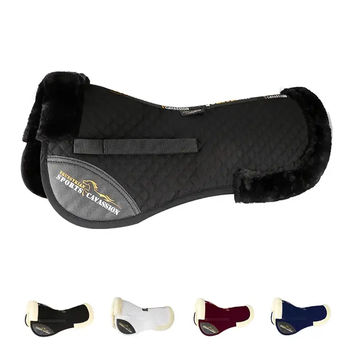 Demi-coussin doublé de correcteur de couleur noire, équitation sur le dos du cheval, équipement éque