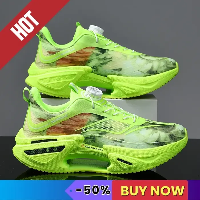 Marathon sport chaussures de course hommes baskets CarbonPlate respirant confortable femmes athlétiq