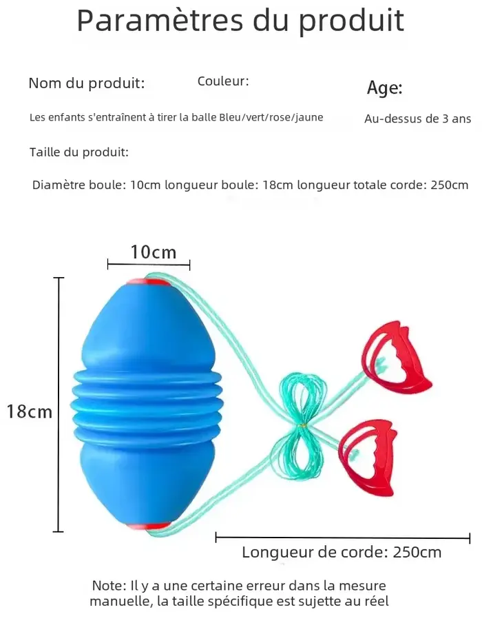 Balles de vitesse élastiques grandes pour enfants et adultes jeux extérieurs sensoriels coordination amusants occasions familiales anniversaires