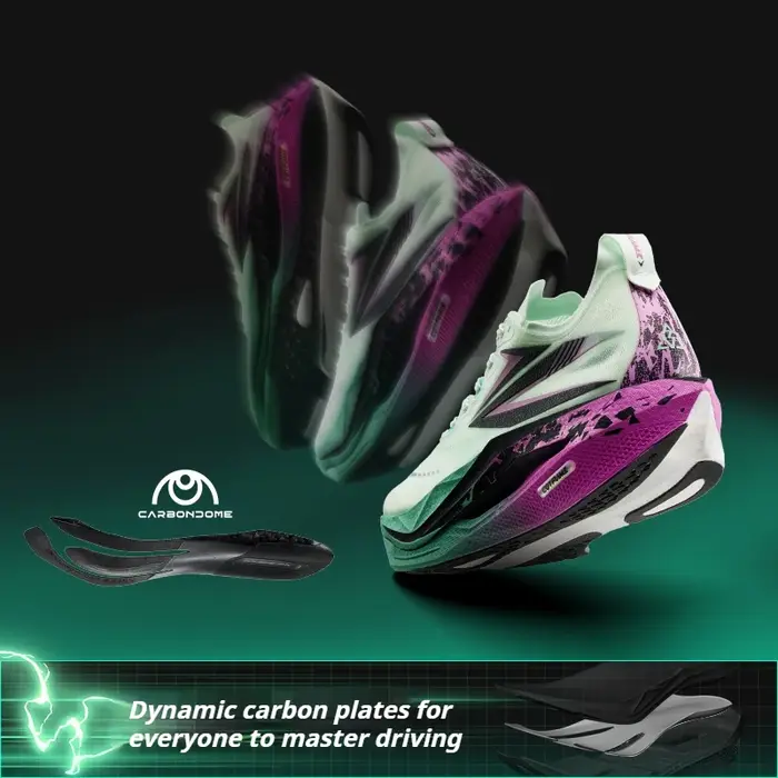 361 degrés flamme 5 chaussures de course pour hommes plaque de carbone respirant Stable rebond Gripp