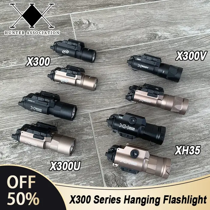 Tactique Surefir X300 X300U Ultra X300V XH35 pistolet en métal lumière stroboscopique LED adapté 20m