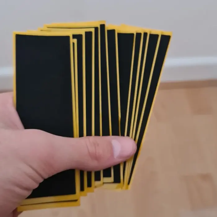 Autocollants noirs pour touche, bande arina non coupée, en mousse, 38mm x 110mm, 20 pièces/lot