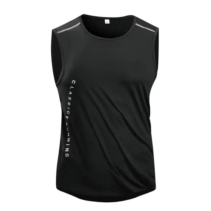 Gilet de course homme CHRLCK - Débardeur fitness séchage rapide, maille respirante pour sport