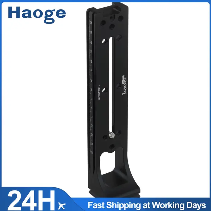 Haoge-Queue d'aronde pour touristes, 200mm, glissière nodale, rail vertical avec 90 queues d'aronde 