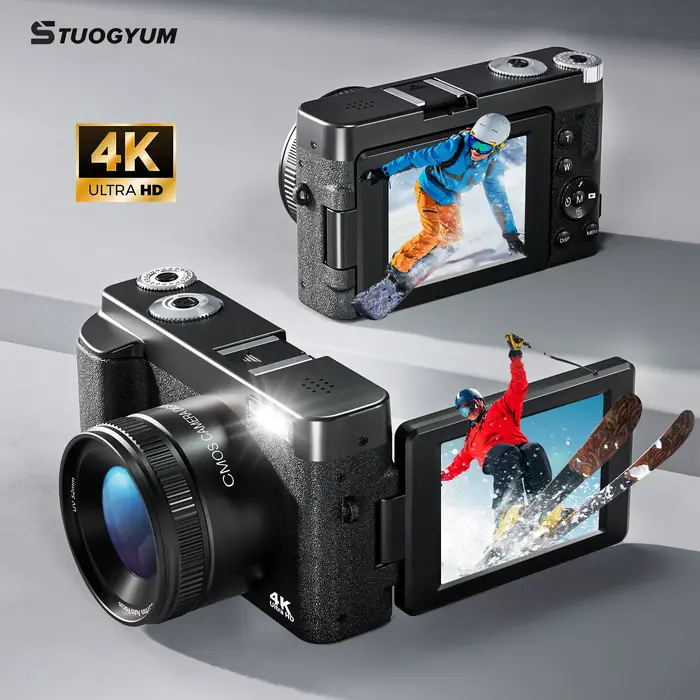 Appareil photo numérique 4K, 48mp, Webcam Autofocu, enregistreur vidéo Vlog, caméras compactes, Rota