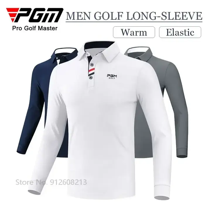 Maillot de golf manches longues homme PGM - Haut chaud extensible printemps automne