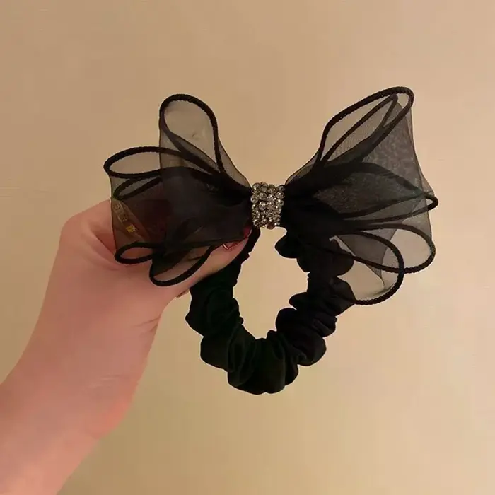 Nouveaux Accessoires Pour Cheveux Élastiques Attachés Chouchous Bandeaux Coiffes Avec Nœuds Papillon Pour Femme Fille Occasions Spéciales