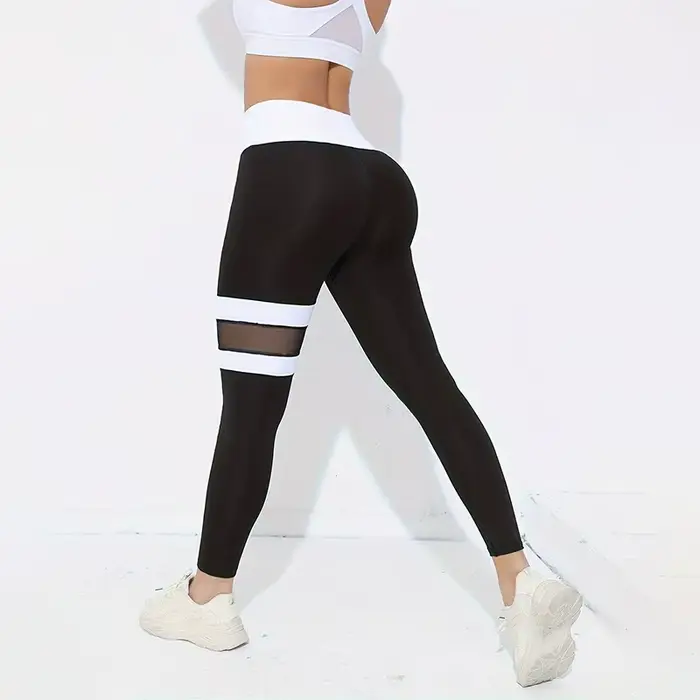 Leggings de pantalons de yoga taille haute colorés pour femmes Leggings d'entraînement de contrôle d