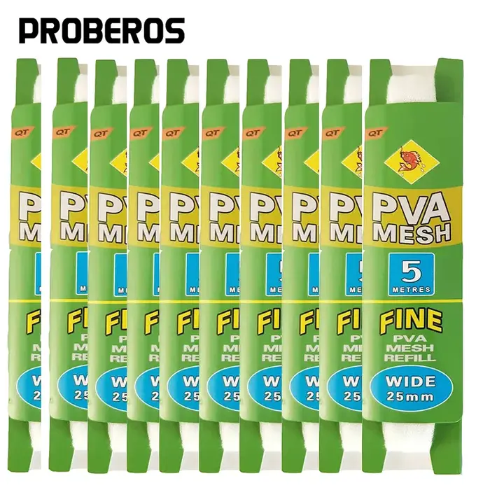 PROBEROS-Filets solubles dans l'eau pour la pêche à la carpe, 10 pièces, 5m, 25/37mm