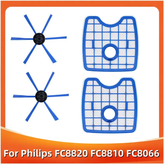 Brosse latérale pour aspirateur Robot de balayage, filtre HEPA, pour Philips FC8820 FC8810 FC8066 FC