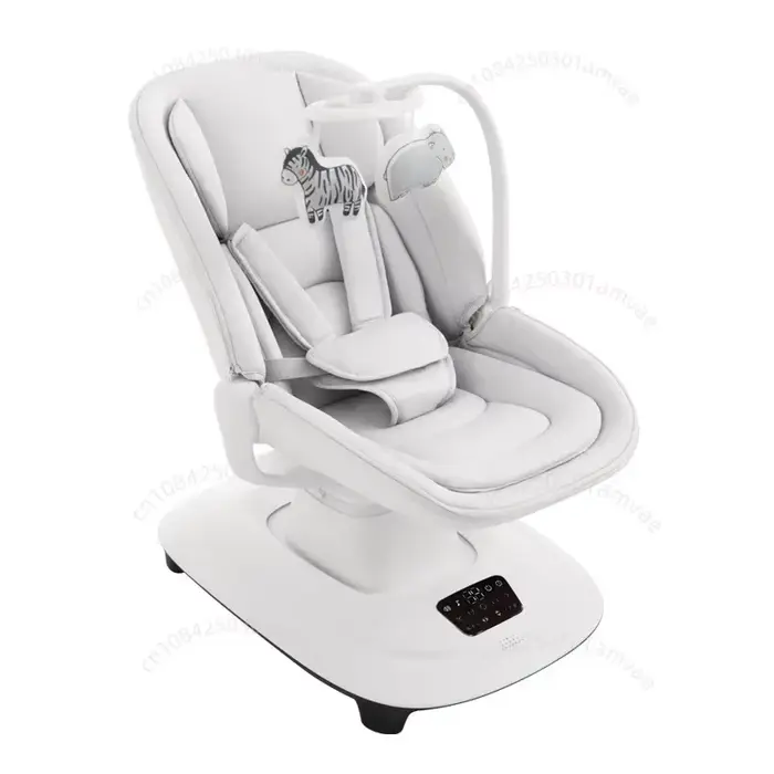 Chaise apaisante électrique pour bébé, chaise à bascule de luxe connectable à l'application 360 °   