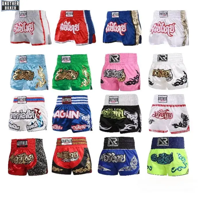 Short de combat de boxe MMA Muay Thai Patchwork - Vêtements de Kickboxing pour hommes et femmes arts martiaux