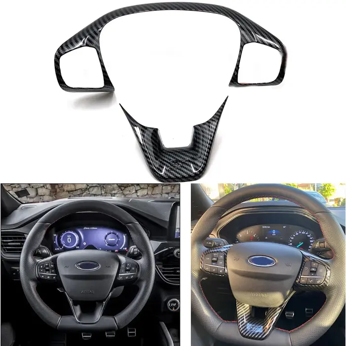 Garniture de pédale de changement de vitesse de volant de voiture en fibre de carbone ABS, accessoir