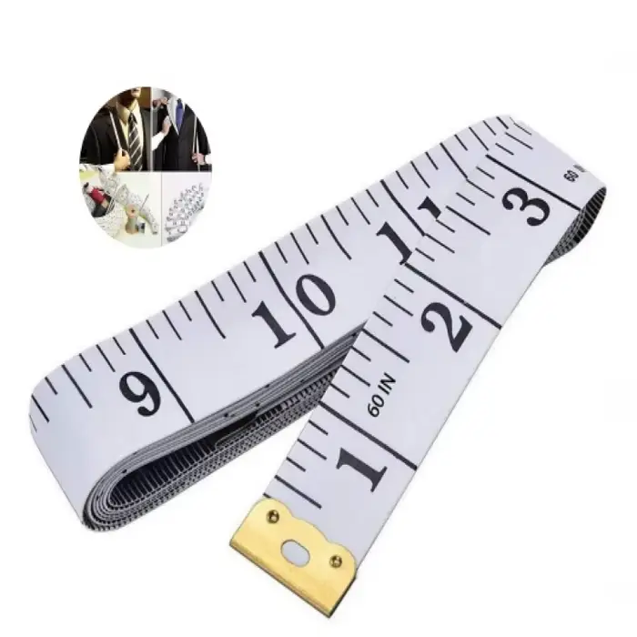 Ruban à mesurer souple de 2m pour vêtements, mesure sur mesure en fibre de verre, règle de matériau,