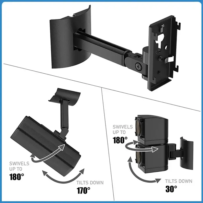 Support de haut-parleur universel en acier inoxydable, support de support de haut-parleur, support m