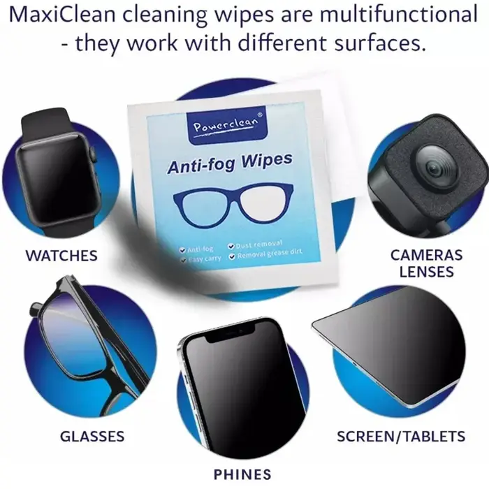 10/100 pièces lunettes nettoyage papier humide jetable Anti-buée brumisation dépoussiéreur lentille 