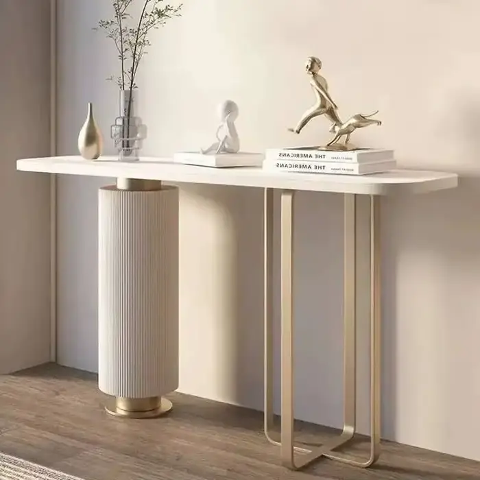 Table d'entrée de couloir, Console de rangement en ardoise de luxe, pour couloir, vue moderne, Bar, 
