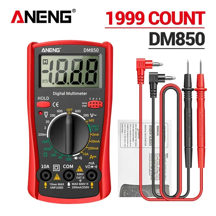 ANENG DM850 multimètre numérique professionnel automatique 1999 points testeur de tension AC/DC auto