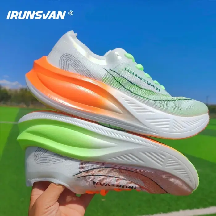 Chaussures de course à pied professionnelles en carbone et nylon IRUNSVAN pour homme, légères, rebon