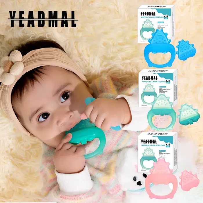 Jouets de dentition en silicone pour bébé congélables – Soulagement du refroidissement pour bébés de