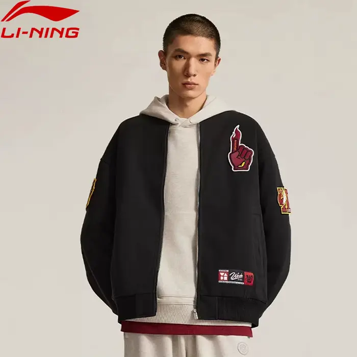 Li-ning hommes Wade rembourré vestes coupe ample Polyester chaud doublure confortable élégant mantea